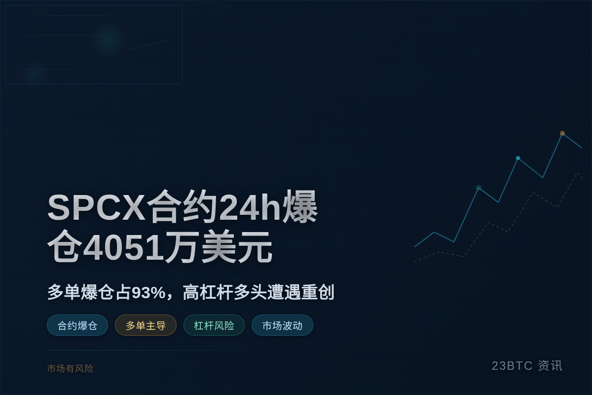 SPCX合约24h爆仓4051万美元插图1 SPCX合约24h爆仓4051万美元