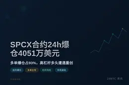 SPCX合约24h爆仓4051万美元