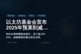以太坊基金会宣布2025年预算削减40%