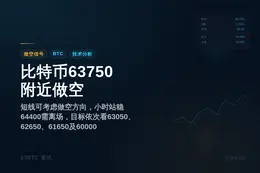 2026-06-23 14:40:05 比特币63750附近做空