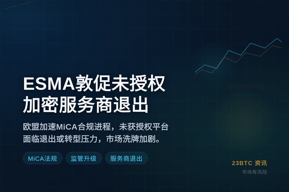欧洲证券监管机构敦促未授权加密服务商退出插图1 欧洲证券监管机构敦促未授权加密服务商退出