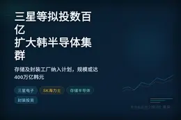 三星等拟投数百亿扩大韩半导体集群