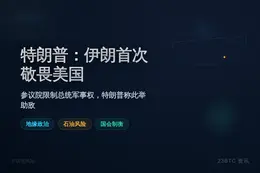 特朗普：伊朗快倒下，首次敬畏美国