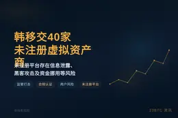 韩移交40家未注册虚拟资产商