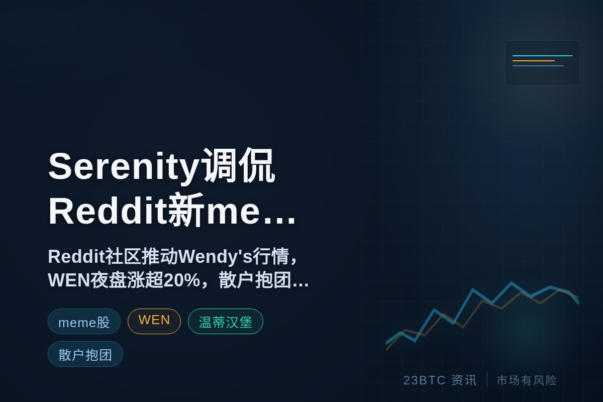 Serenity调侃Reddit新meme股瞄准Wendy’插图1 Serenity调侃Reddit新meme股瞄准Wendy'