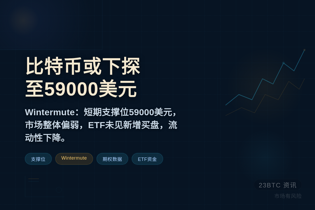 Wintermute：比特币或将下探至59000美元