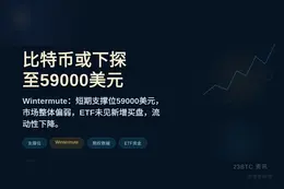 Wintermute：比特币或将下探至59000美元