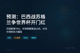 预测：巴西战苏格兰争世界杯开门红