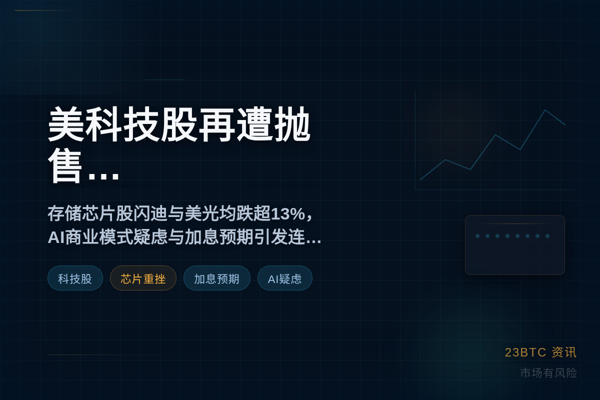 美科技股再遭抛售，纳指跌2.2%，芯片股重挫超13%