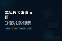 美科技股再遭抛售，纳指跌2.2%，芯片股重挫超13%