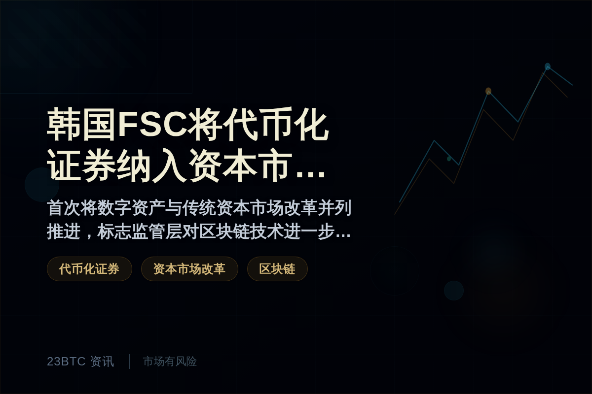 韩国FSC将代币化证券纳入资本市场改革计划