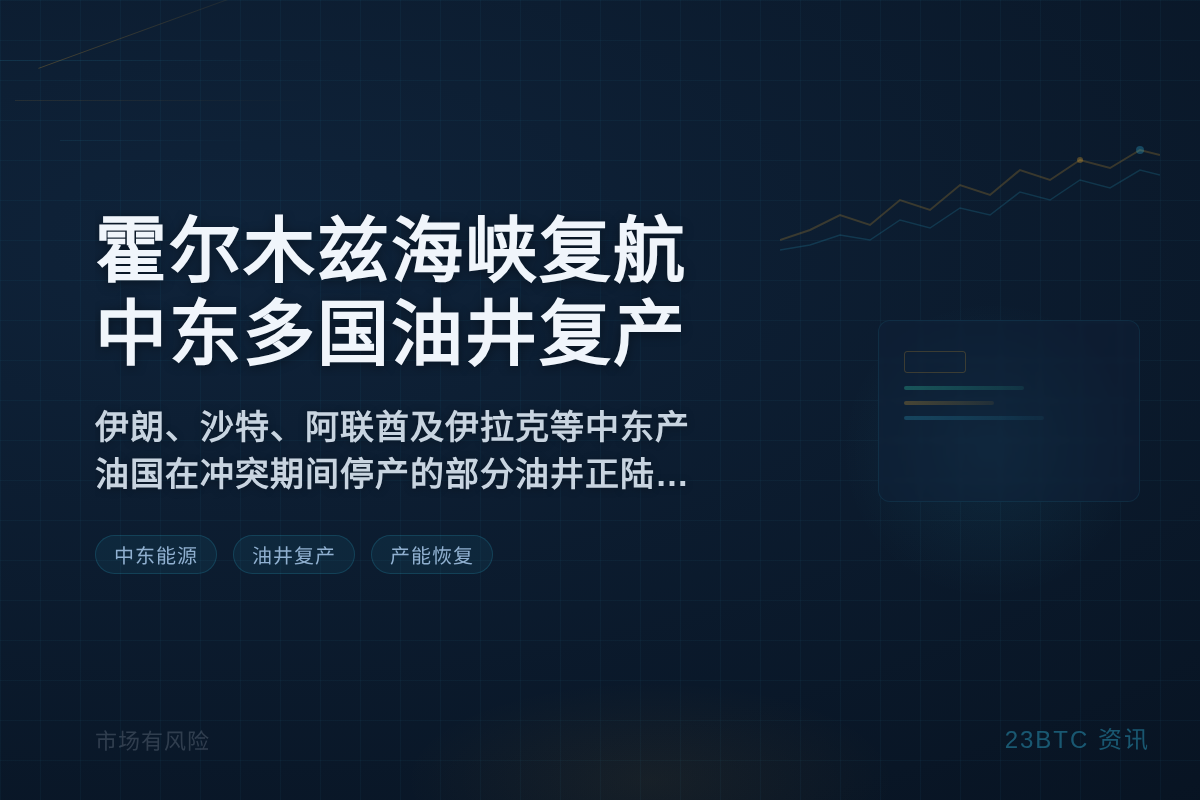 霍尔木兹海峡复航，中东多国油井复产