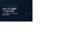 DeFi TVL连跌6月至700亿