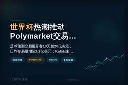 世界杯热潮使Polymarket足球预测交易量激增300%