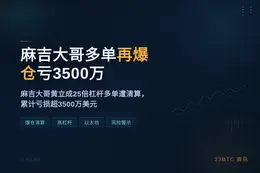 麻吉大哥多单再爆仓亏3500万