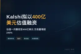 Kalshi拟以400亿美元估值融资