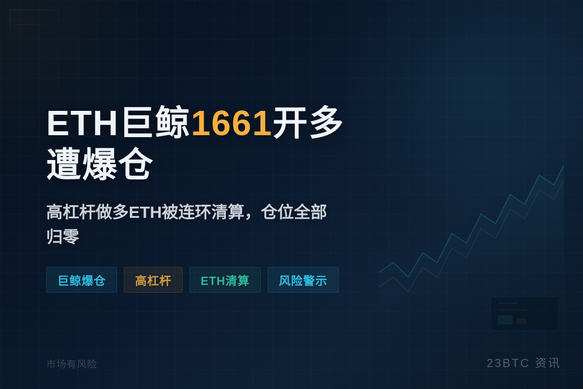 ETH巨鲸1661开多遭爆仓