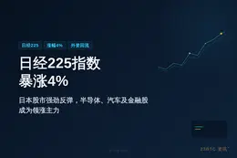 日经225指数暴涨4%