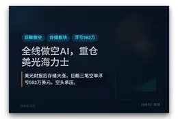 巨鲸全线做空 AI，重仓美光海力士