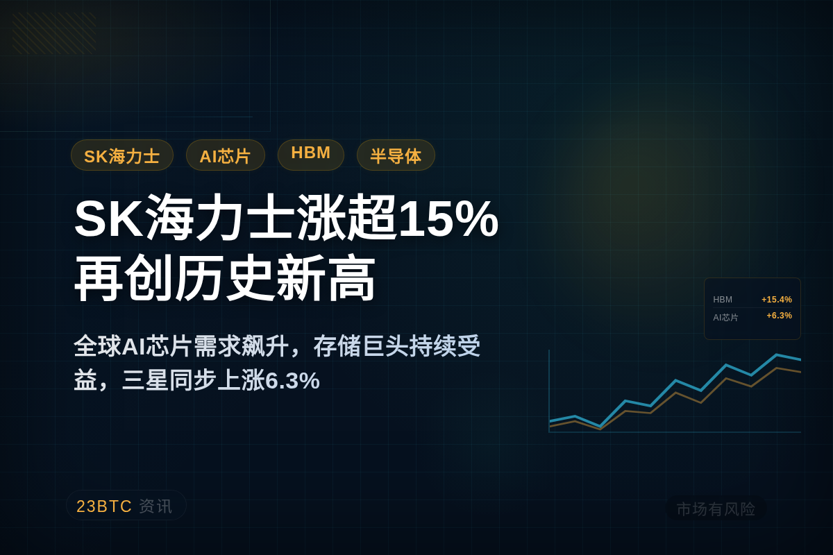 SK海力士涨超15%，股价再创历史新高