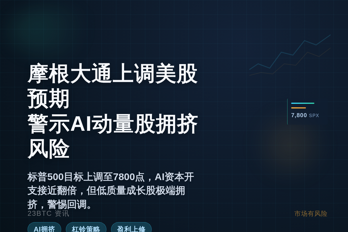摩根大通上调美股预期，警示AI动量股拥挤风险