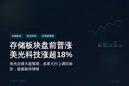 美股存储板块盘前普涨，美光科技涨超18%