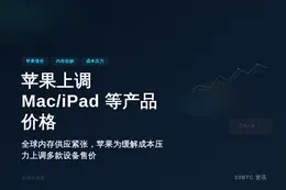 苹果上调Mac/iPad等产品价格