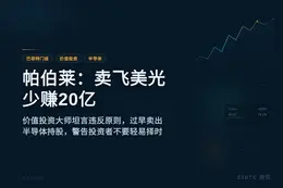 巴菲特门徒帕伯莱：美光赚一倍后清仓