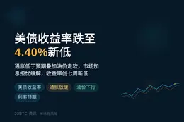 美债收益率跌至4.40%新低