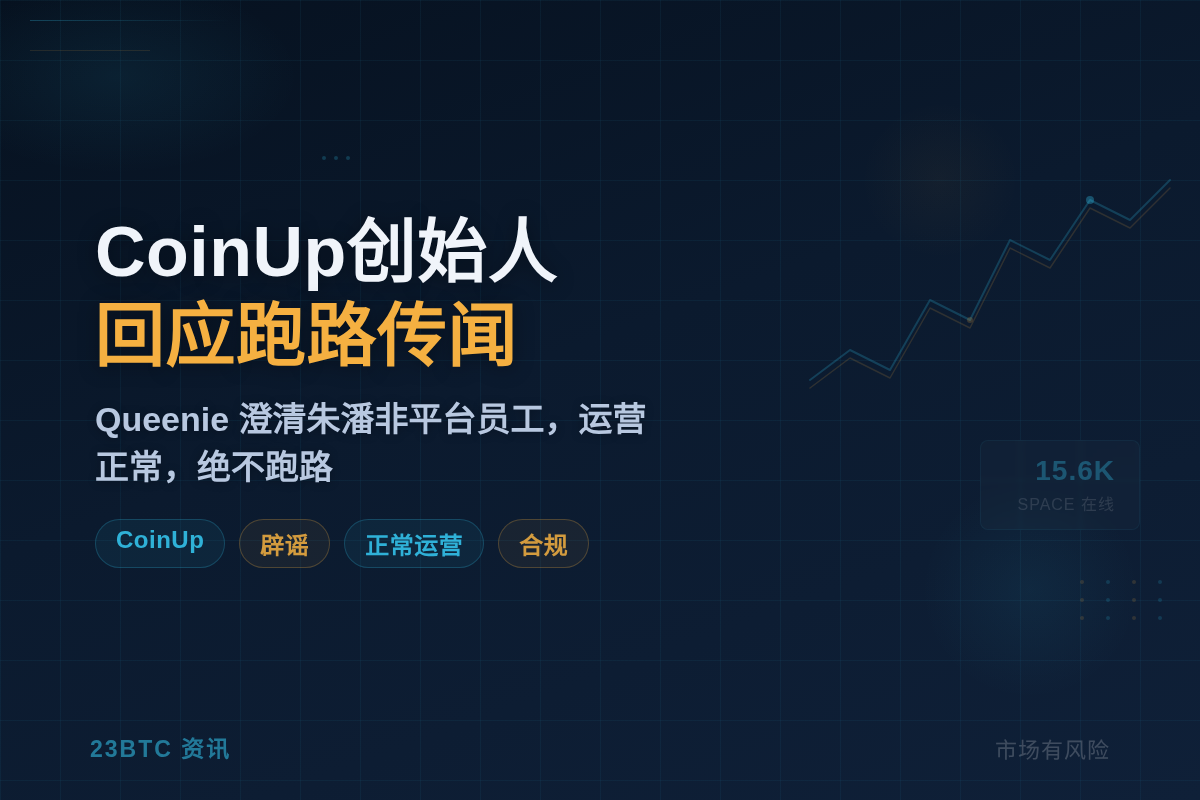 CoinUp创始人回应跑路传闻
