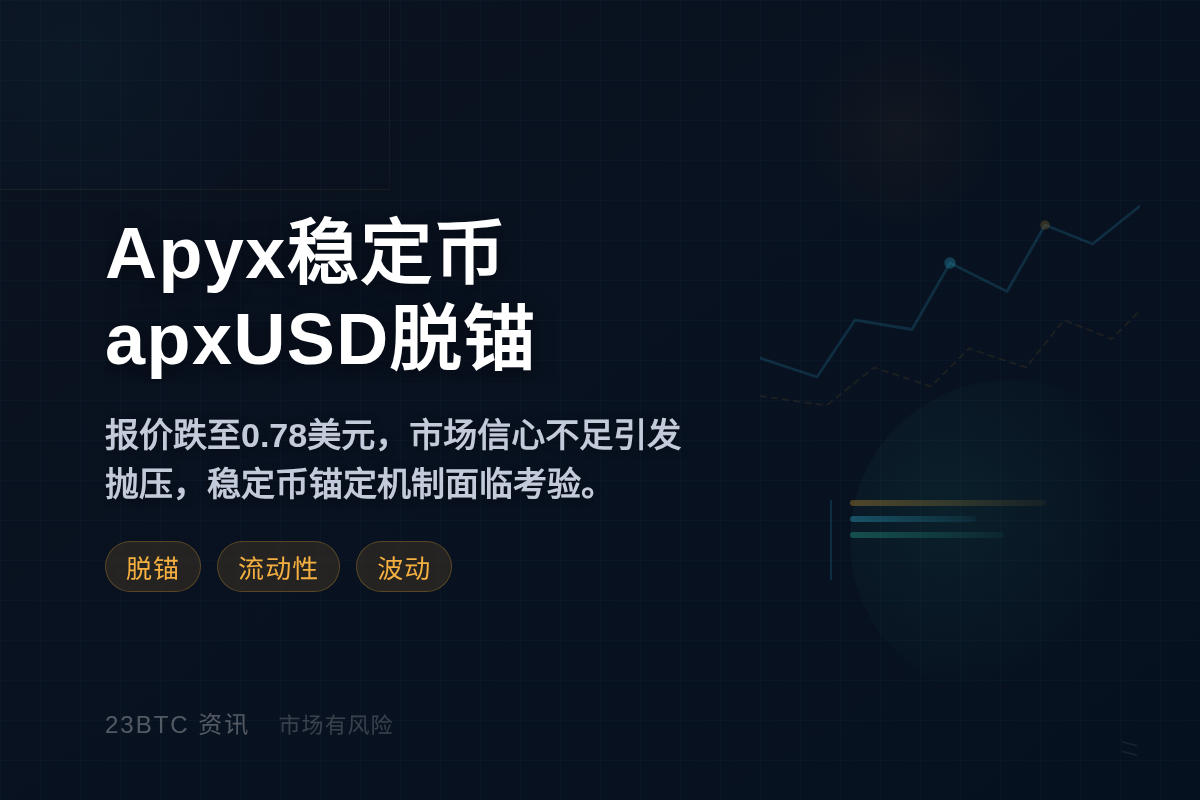 Apyx稳定币apxUSD脱锚 跌至0.78美元