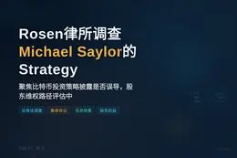 Rosen律所对Michael Saylor的Strateg