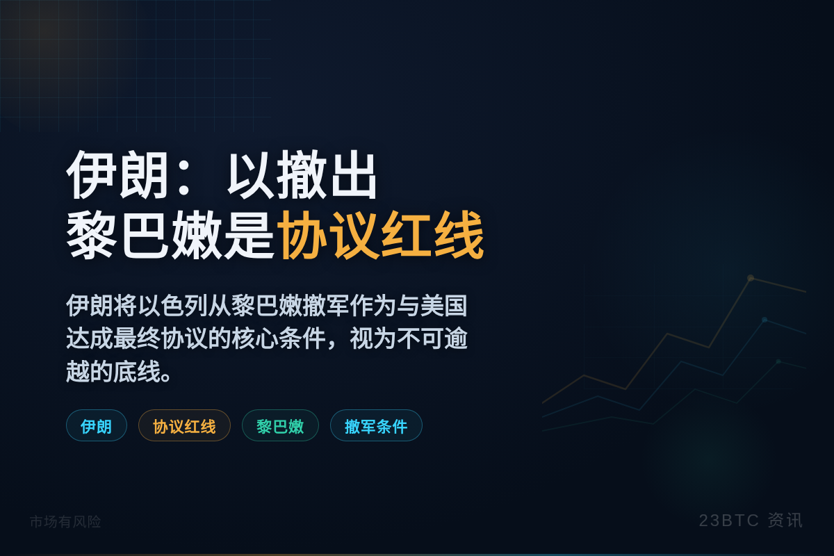 伊朗：以撤出黎巴嫩是协议红线