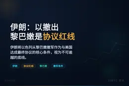 伊朗：以撤出黎巴嫩是协议红线
