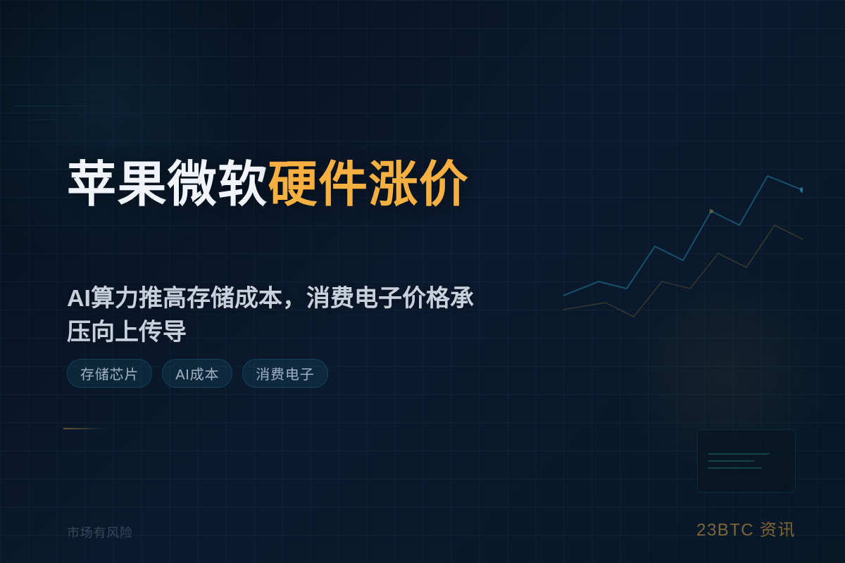 苹果微软硬件涨价，存储成本推高AI消费电子价格