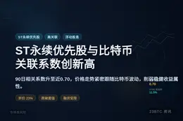 ST永续优先股与比特币关联系数创新高