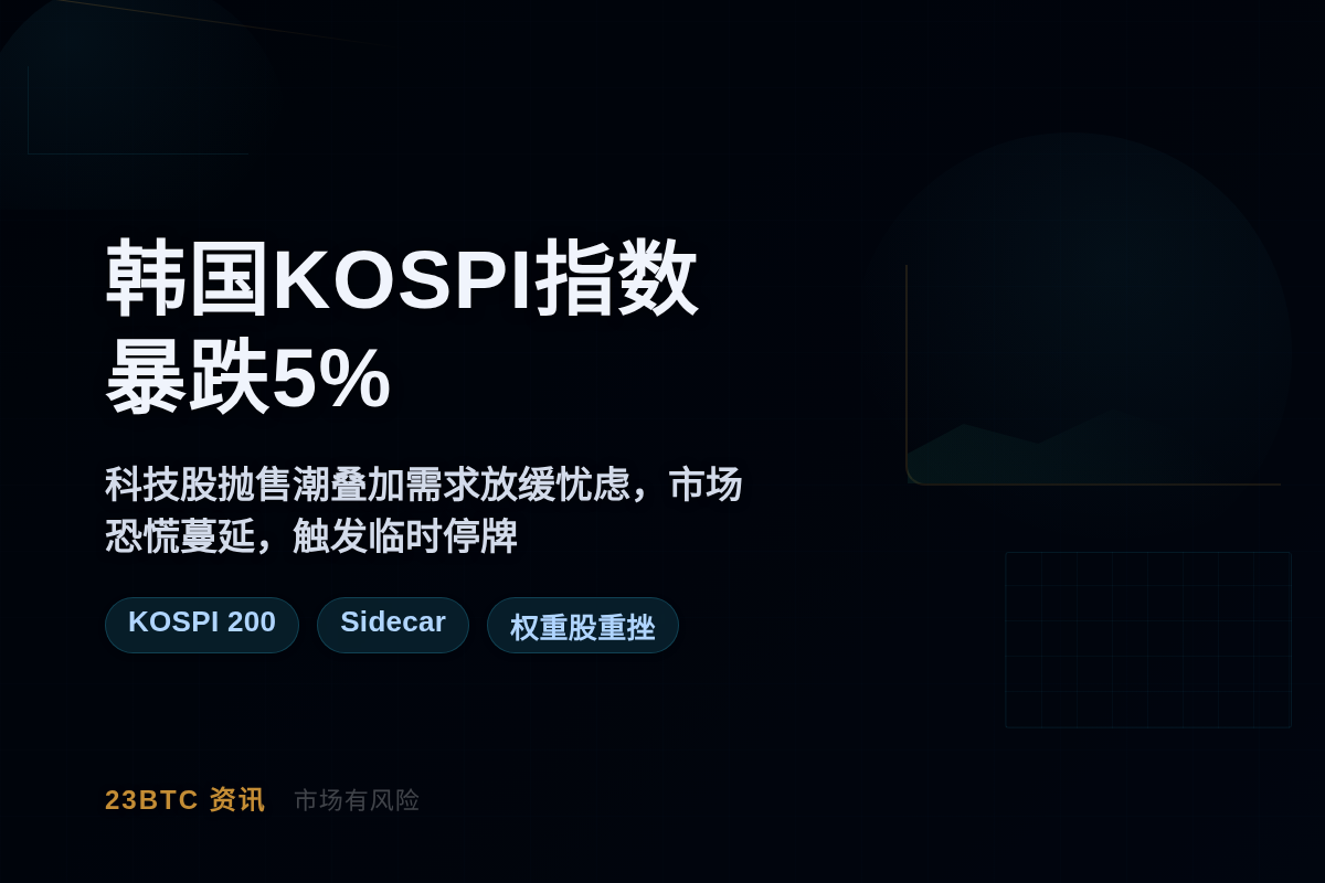韩国KOSPI指数暴跌5%