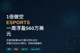 1倍做空ESPORTS，一周浮盈560万美元