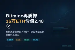 Bitmine再质押16万ETH价值2.48亿