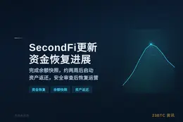 SecondFi更新资金恢复进展：6月26日完成余额快照