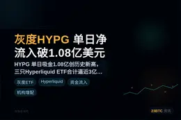 灰度HYPG单日净流入破1.08亿美元
