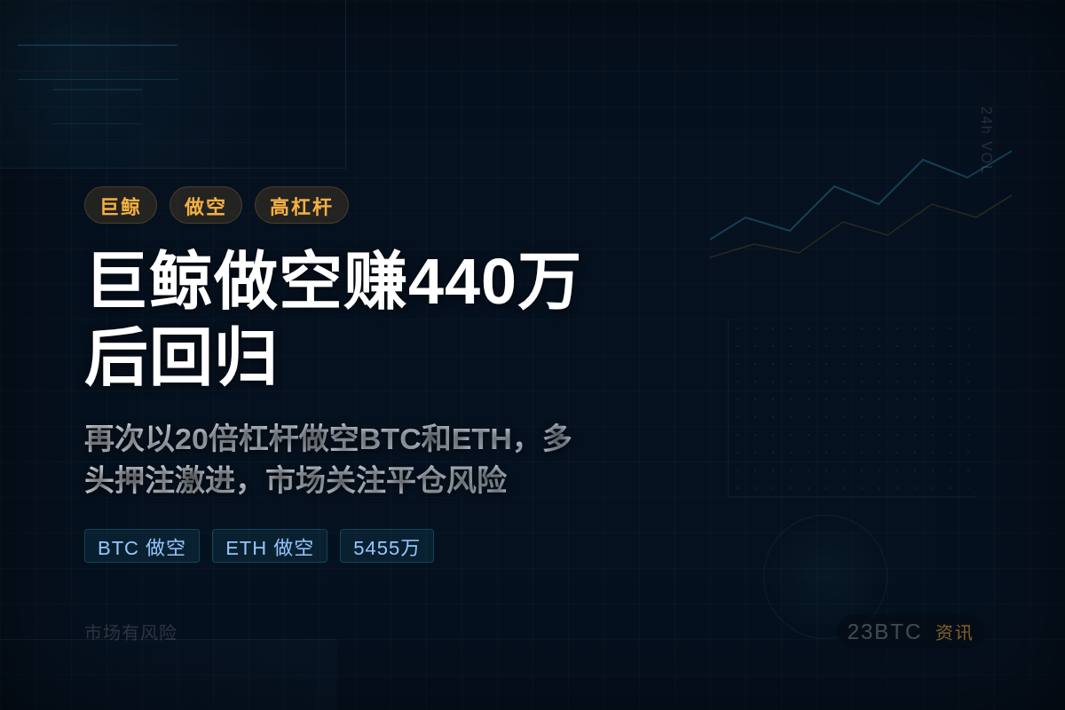 巨鲸做空赚440万后回归