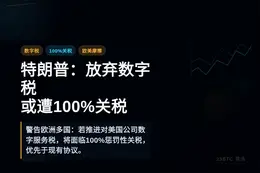 特朗普：放弃数字税或遭100%关税
