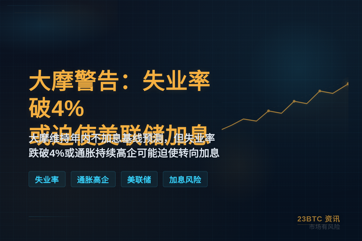大摩警告：失业率破4%或迫使美联储加息
