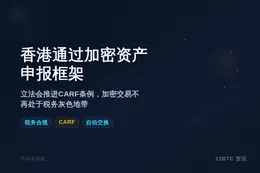 香港通过加密资产申报框架