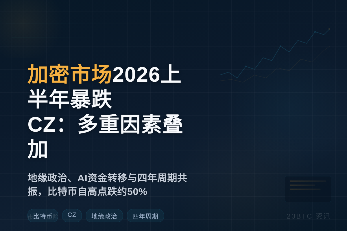 加密市场2026上半年暴跌，CZ：多重因素叠加