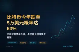 比特币今年跌至5万美元概率达63%
