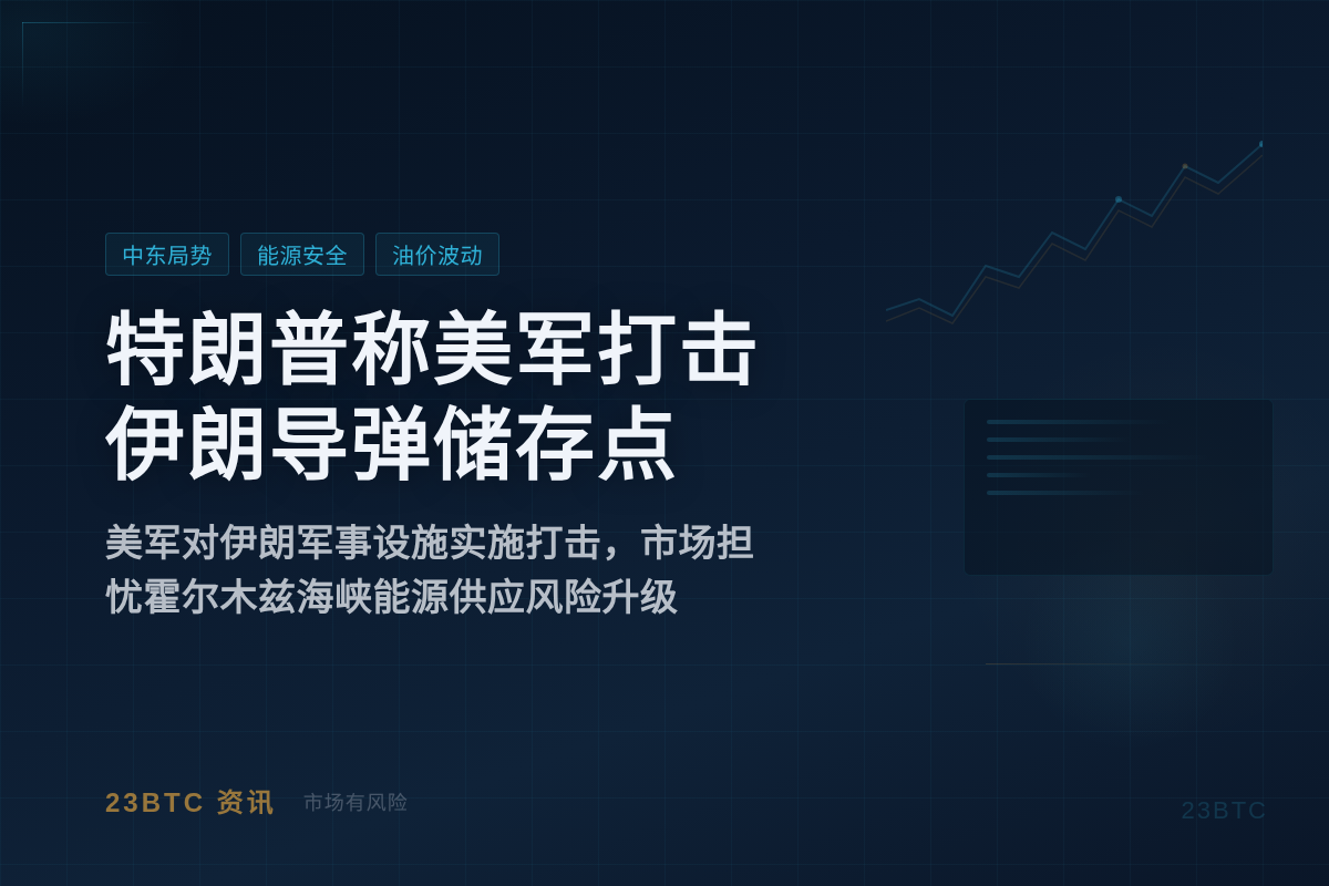 特朗普称美军打击伊朗导弹储存点
