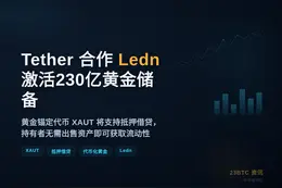 Tether 合作 Ledn，激活230亿黄金储备