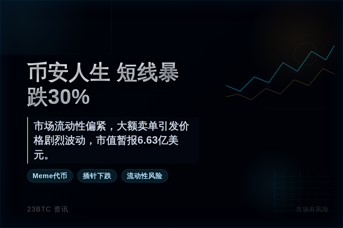 币安人生短线暴跌30%，市值6.63亿美元